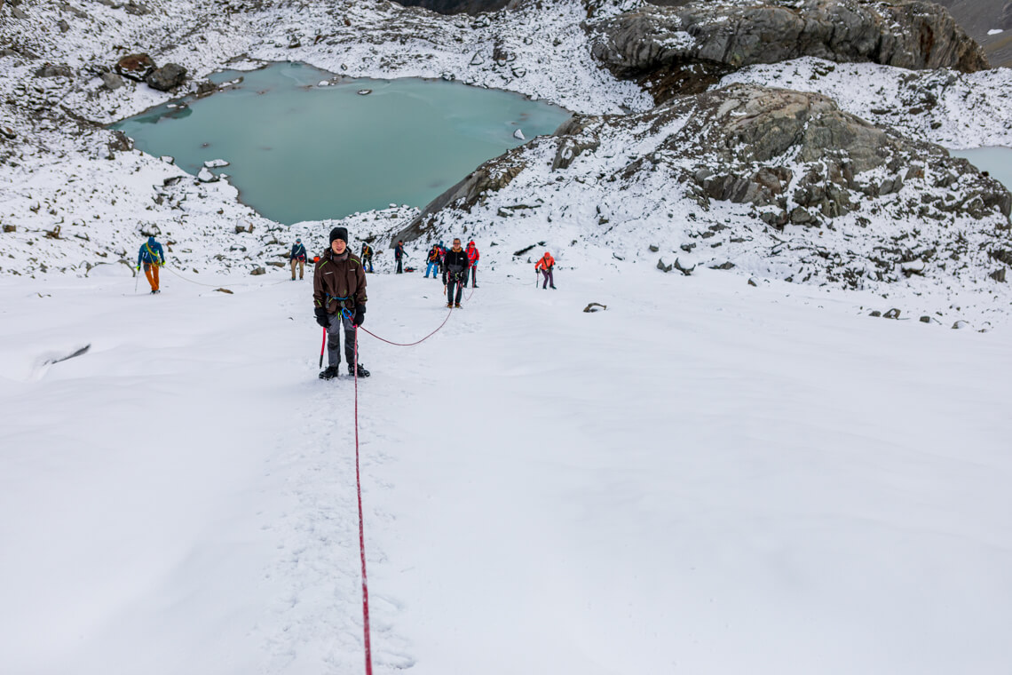 erste Meter auf dem Gletscher