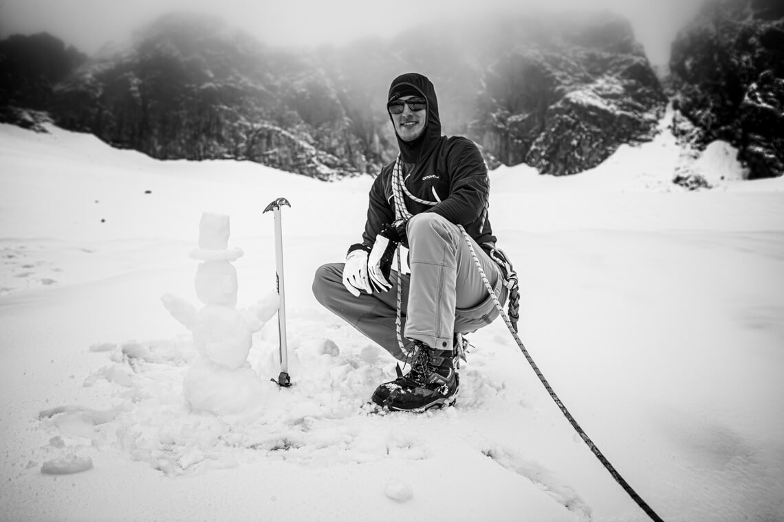 ein Schneemann zum Zeitvertreib